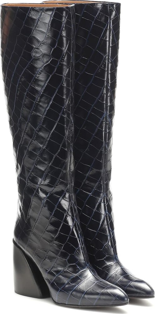 Chloe Wave croc-effect leather boots