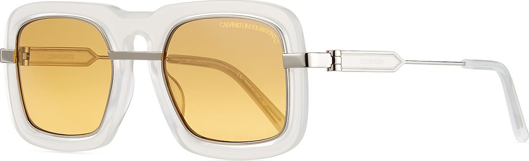 Calvin Klein 205W39NYC Mirrored Square Plastic & Metal Sunglasses