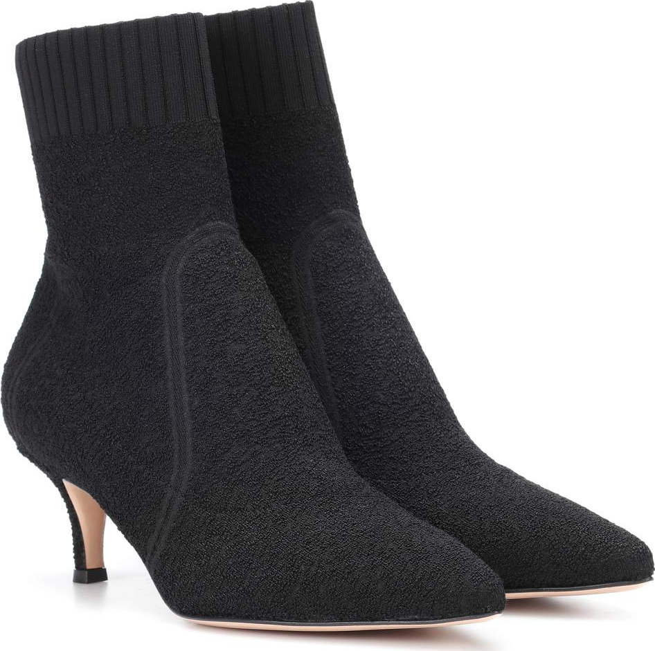 Gianvito Rossi Stretch bouclé ankle boots