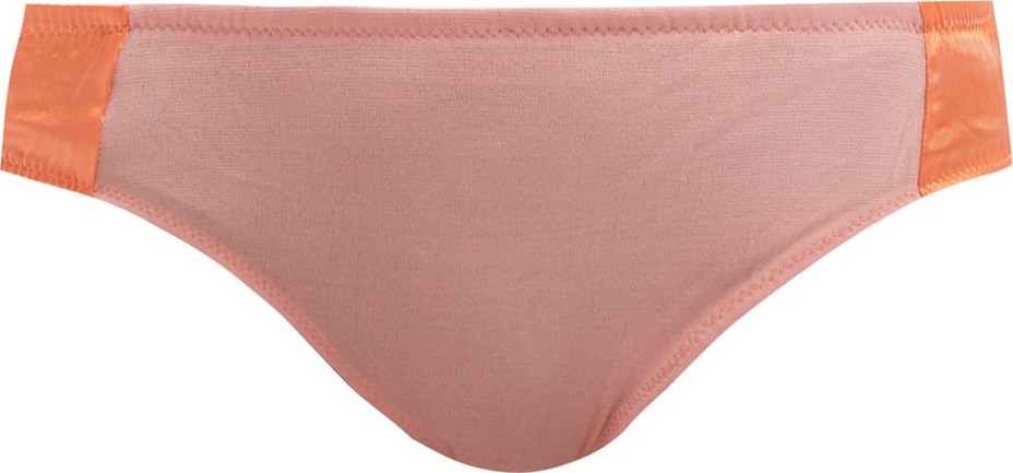 Araks Saffi satin-trimmed cotton briefs
