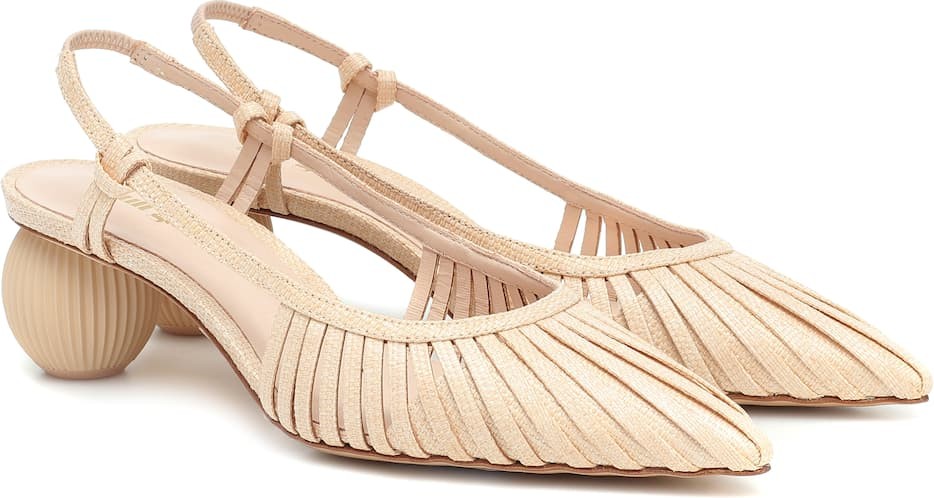 Cult Gaia Alia leather slingback mules