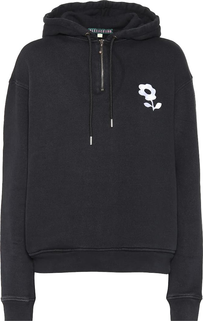 Alexachung Embroidered cotton hoodie