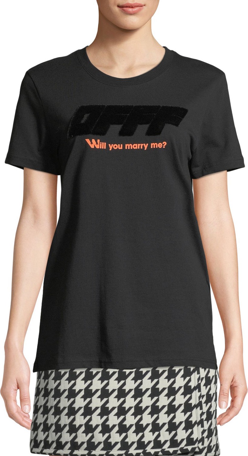 Off White Modern Obstacle Casual Tee