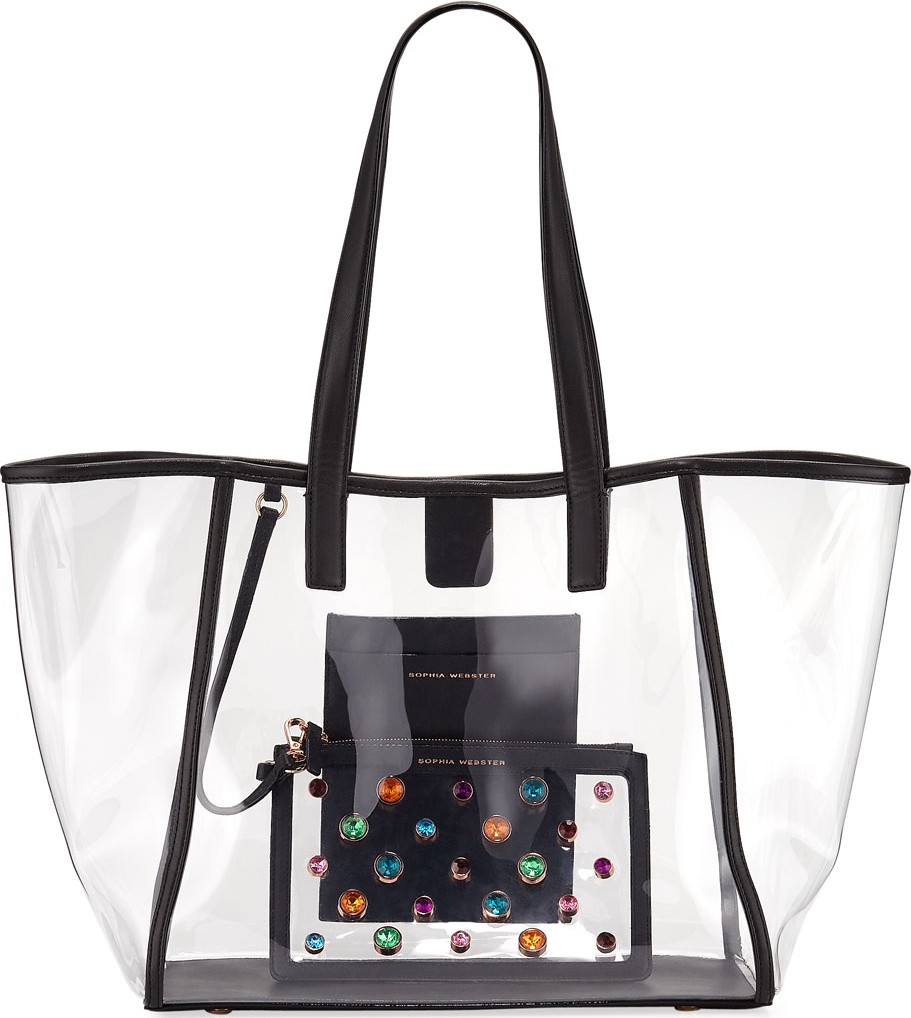 Sophia Webster Dina Gem See-Through Vinyl Tote Bag