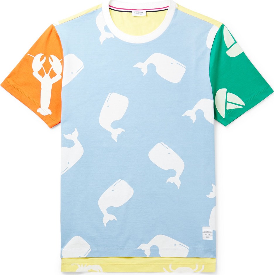 Thom Browne Printed Cotton-Jersey T-Shirt