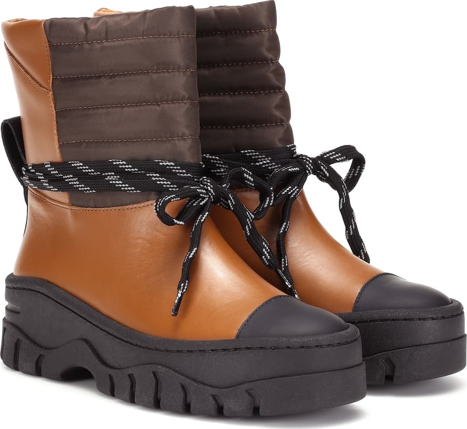 Ganni Leather ankle boots