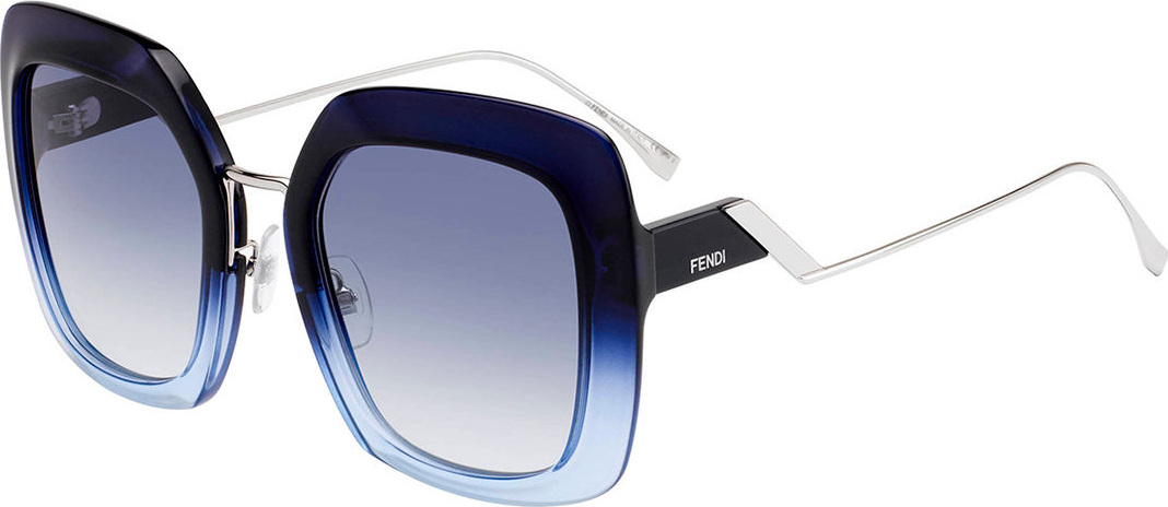 Fendi Oversized Square Acetate & Metal Sunglasses