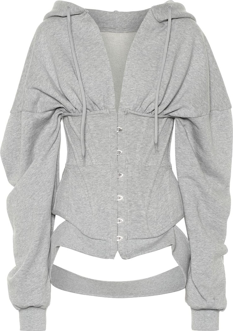 Unravel Corset cotton hoodie