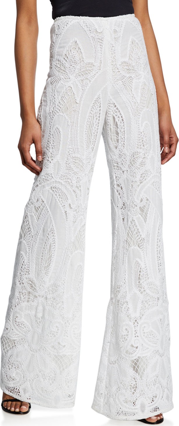 Alexis Ritchie High-Rise Lace Pants