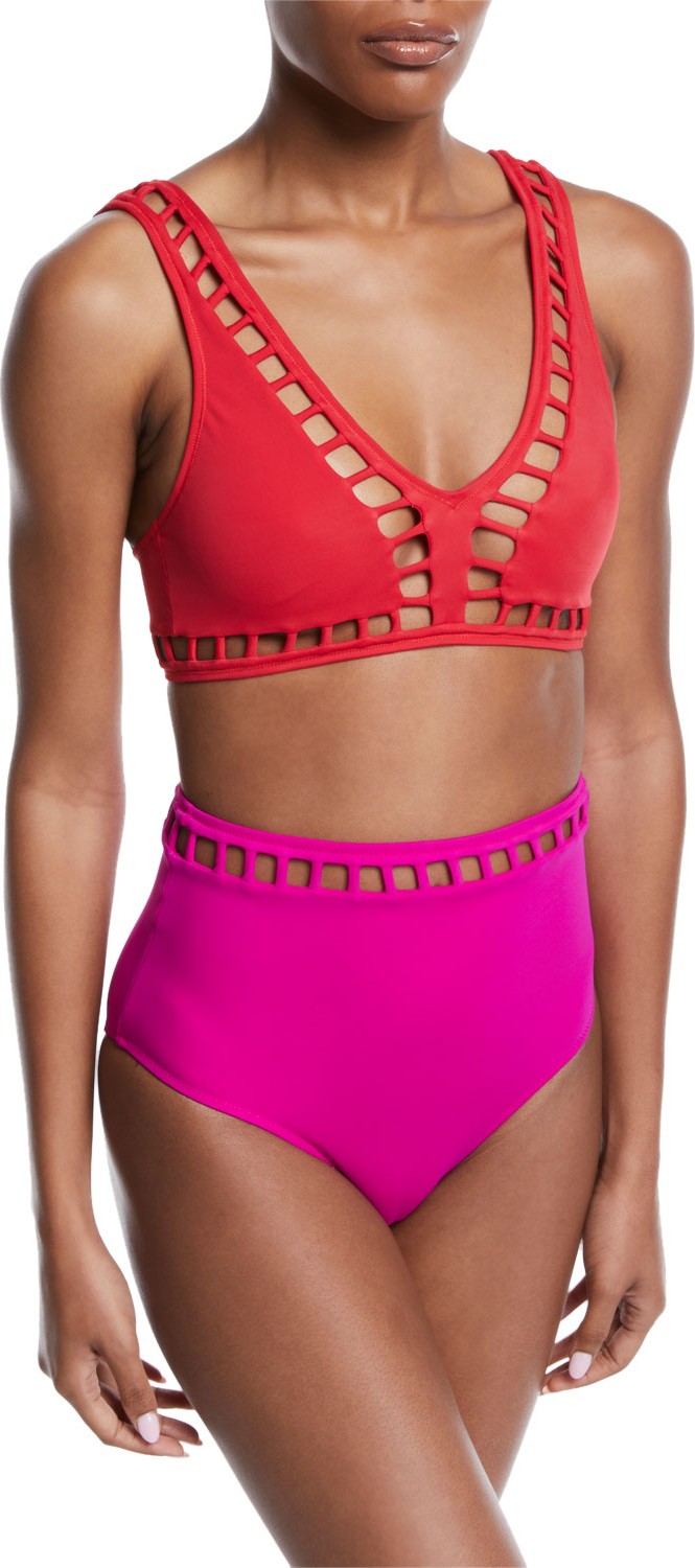 OYE Swimwear Ela Cutout Bikini Swim Top
