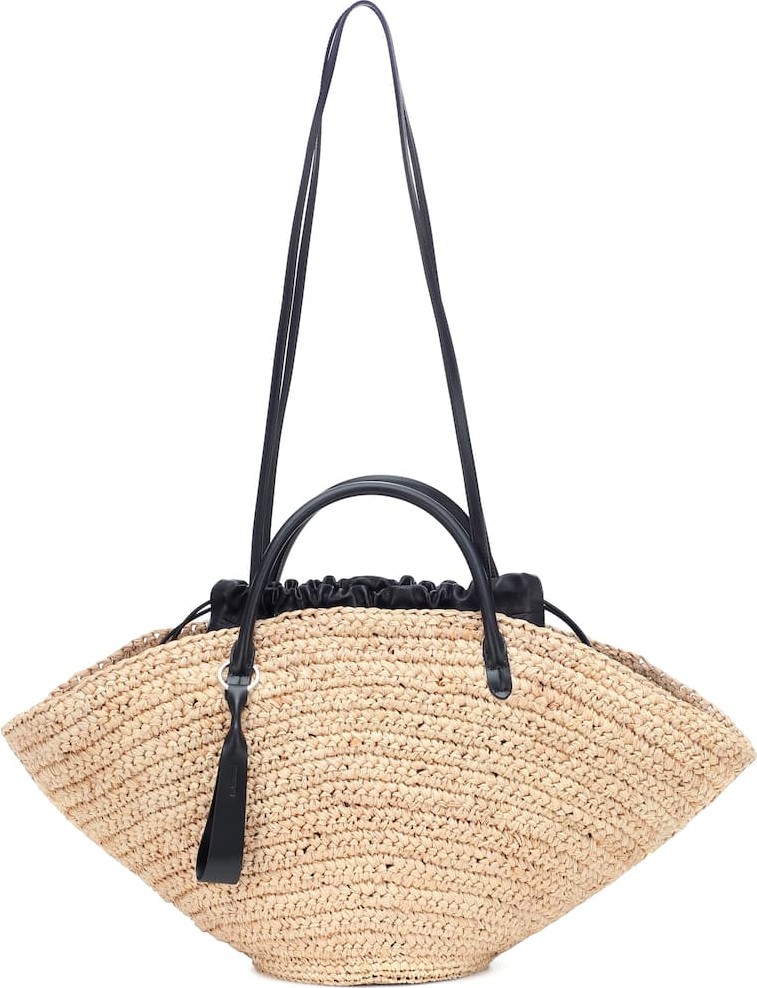 Jil Sander Sombrero Medium raffia tote