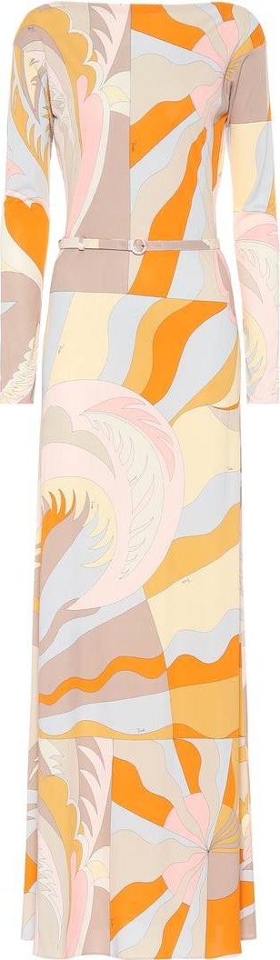 Emilio Pucci Printed silk-blend maxi dress