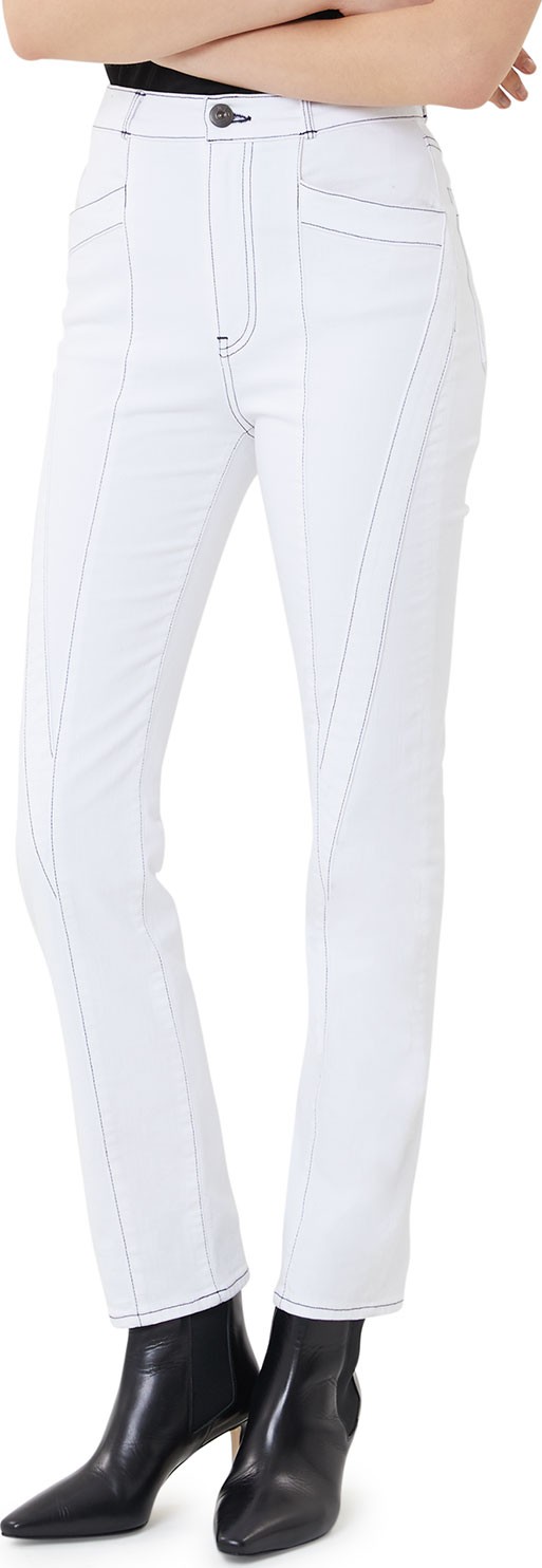 3X1 W4 Paneled High-Rise Straight-Leg Jeans
