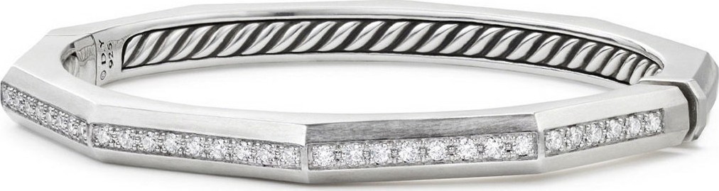 David Yurman Stax Faceted Cuff Bracelet with Diamonds