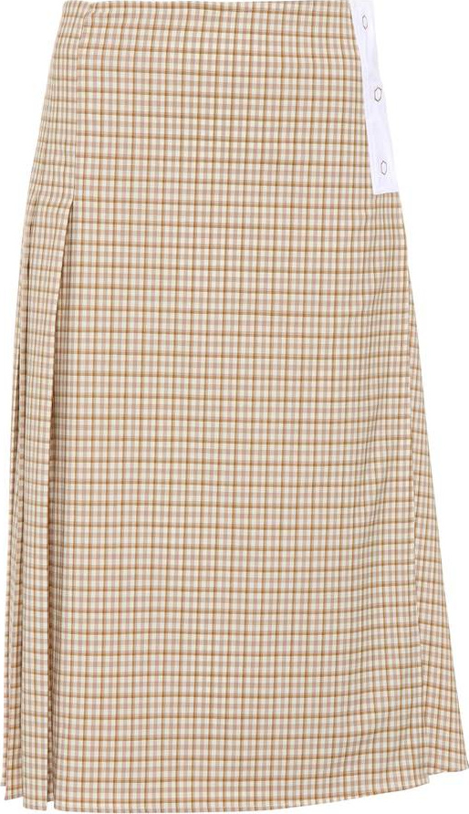 Victoria Beckham Checked stretch wool skirt