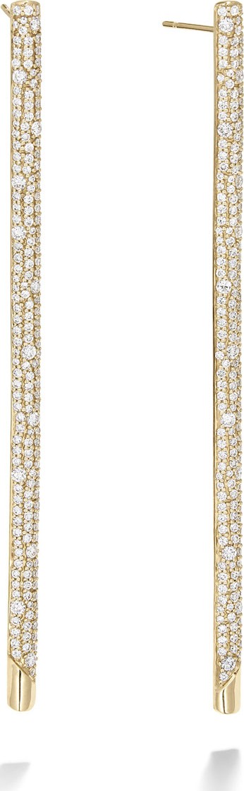 Lana 14k Linear Diamond Cluster Earrings
