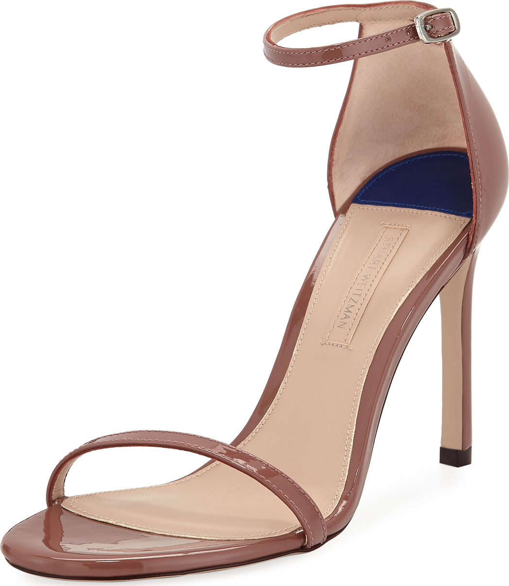 Stuart Weitzman Nudistsong Patent Strappy Sandals