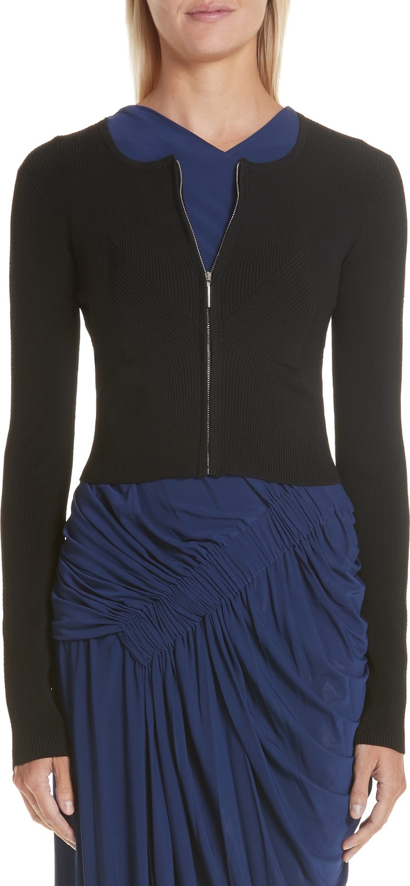 Jason Wu Ribbed Zip Cardigan