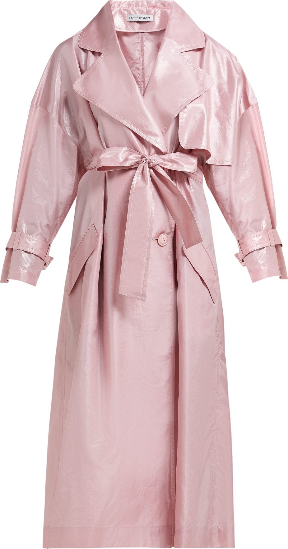Vika Gazinskaya Silk-taffeta trench coat