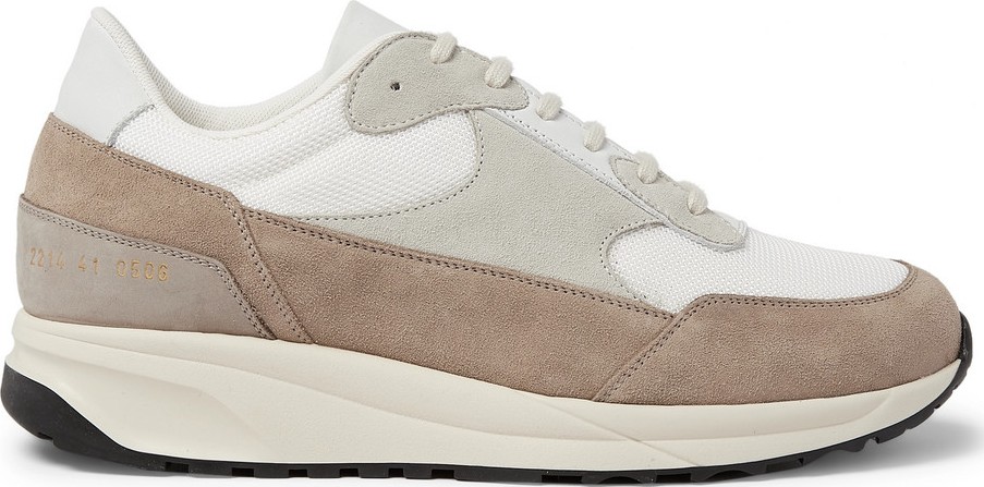 Common Projects Track Classic Suede, Mesh and Leather Sneakers