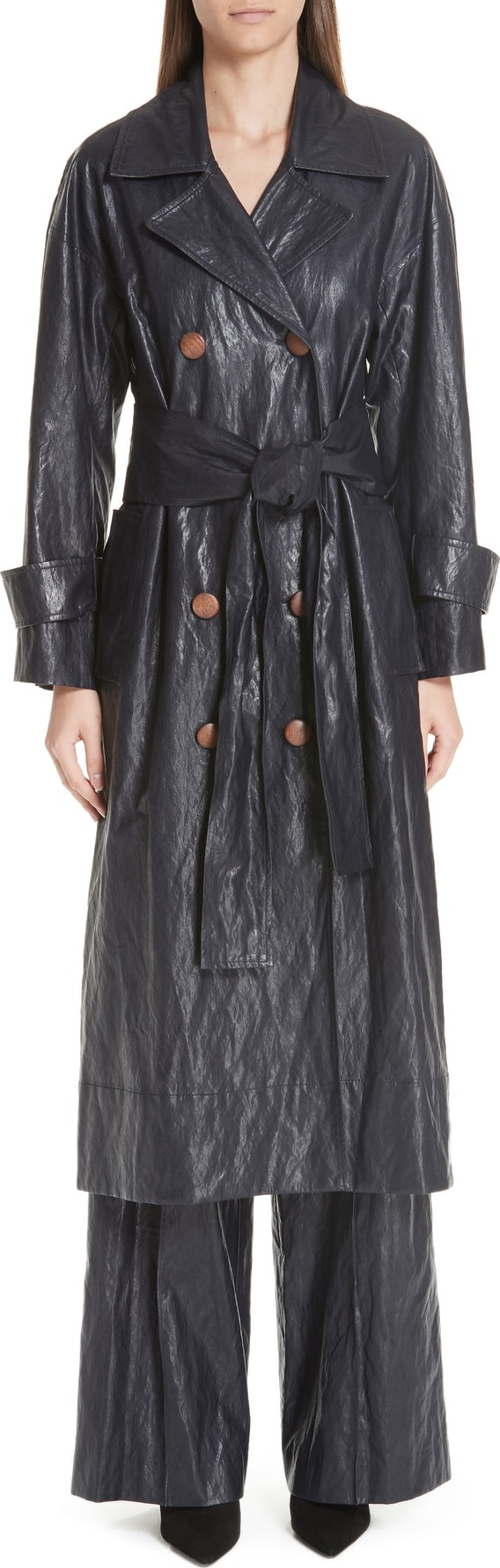 Rejina Pyo Oli Faux Leather Trench Coat