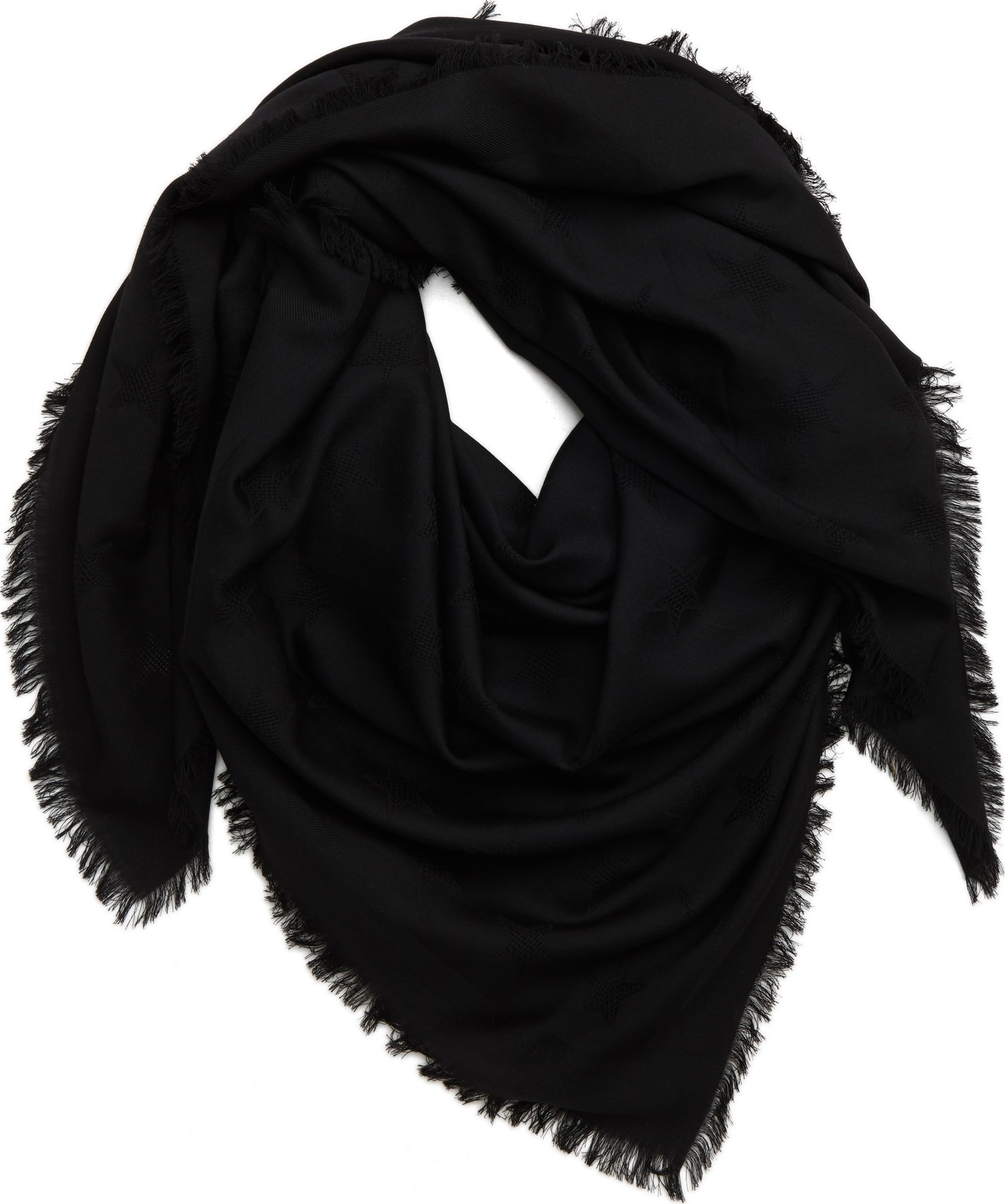 Saint Laurent Large Mesh Stars Wool Shawl