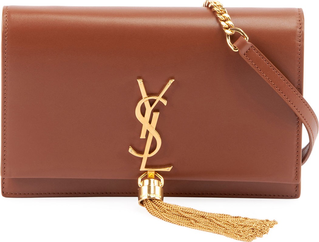Saint Laurent Kate Monogram YSL Tassel Chain Wallet