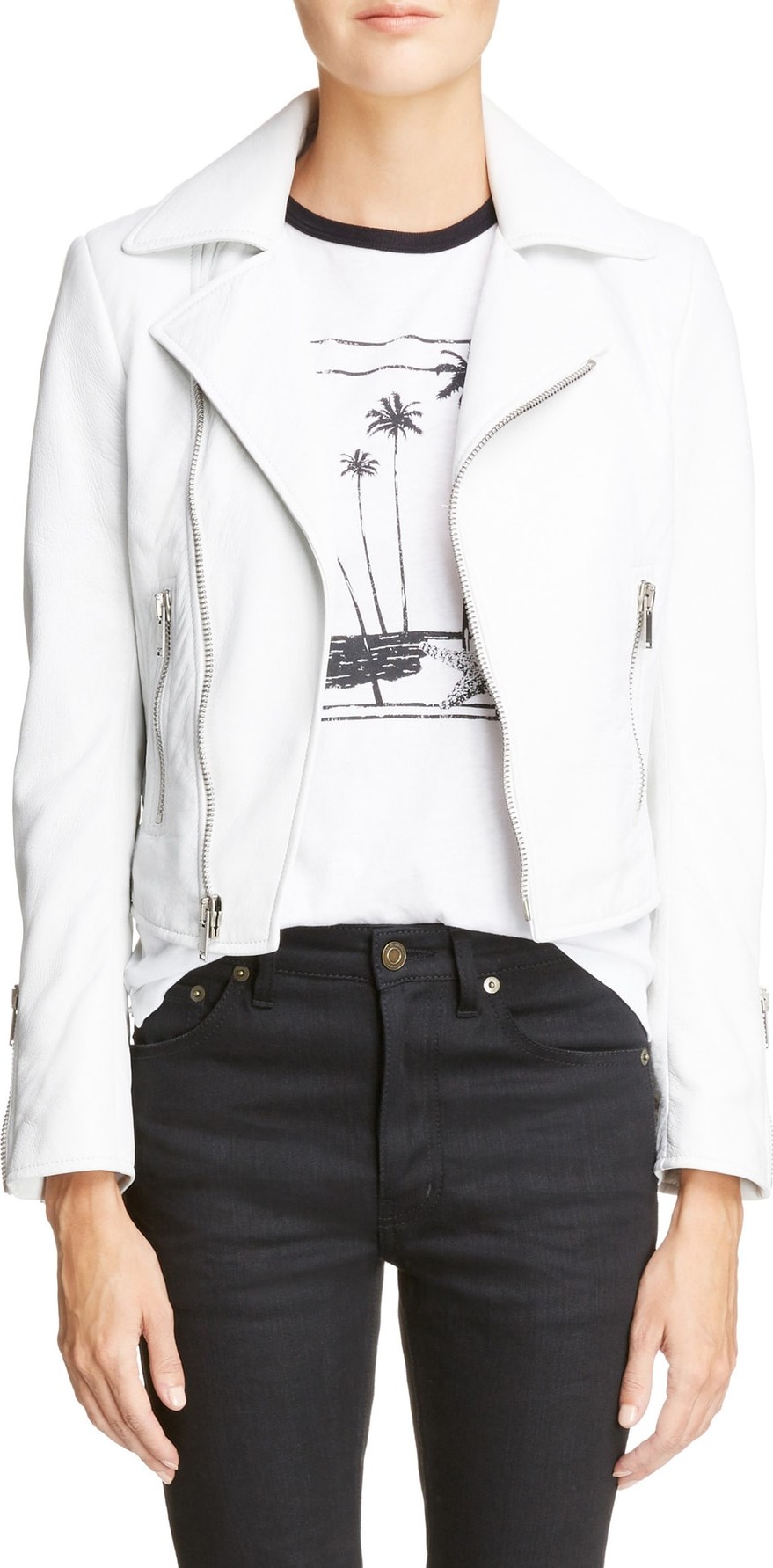 Saint Laurent Leather Moto Jacket