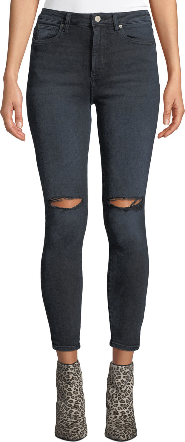 DL1961 Chrissy Ultra High-Rise Distressed Skinny Jeans