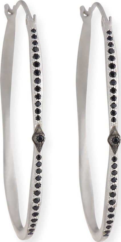 Armenta New World Black Sapphire Hoop Earrings