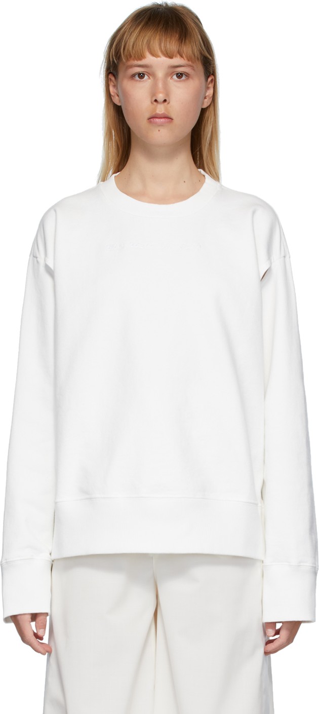 MM6 Maison Margiela White Armpit Holes Sweatshirt MM6 Maison Margiela White Armpit Holes Sweatshirt