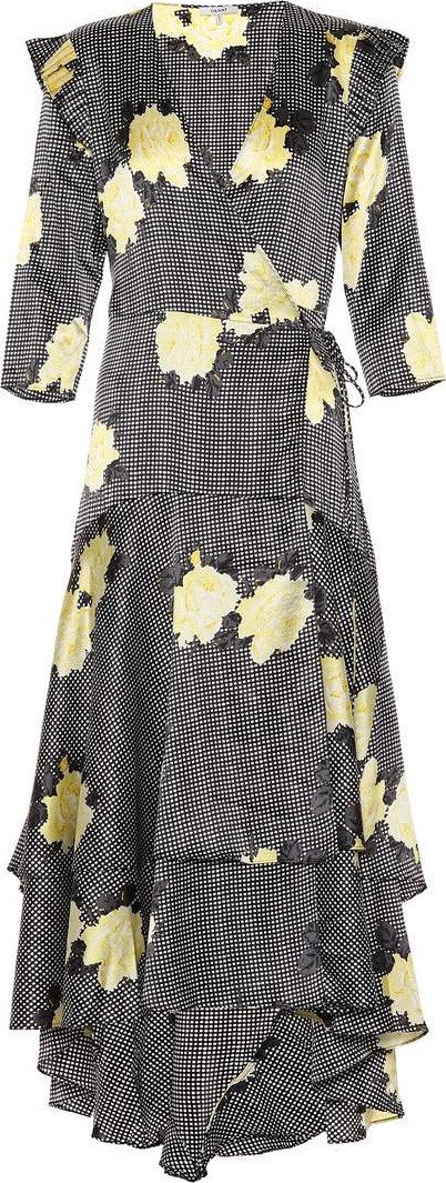 Ganni Calla floral silk-blend dress