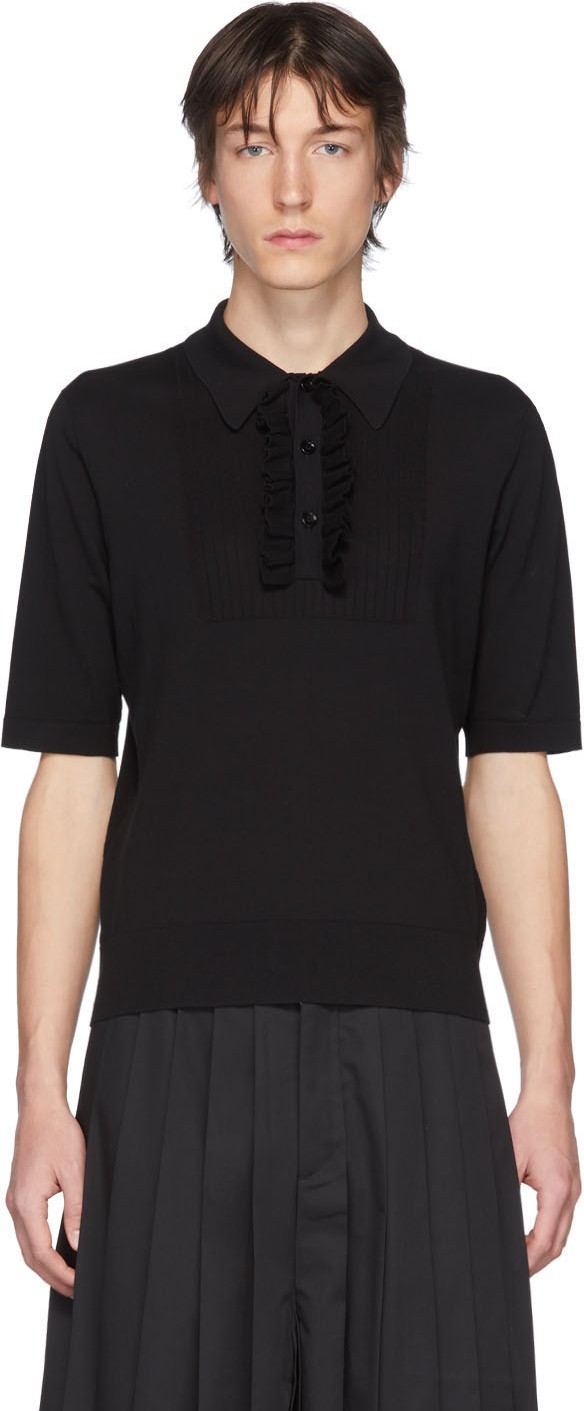 Dries Van Noten Black Jamiro Polo