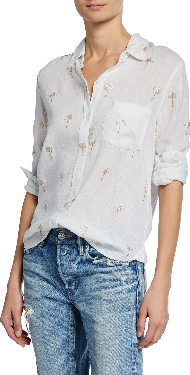 RAILS Charli Mini Palm-Tree Button-Down Shirt