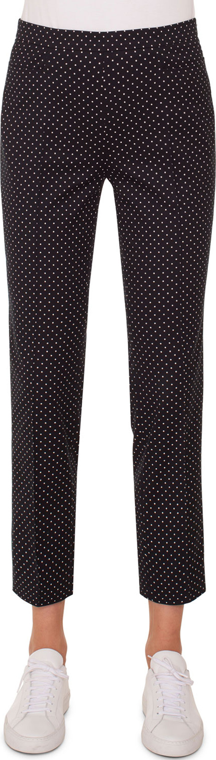 Akris Punto Franca Polka-Dot Stretch Polka-Dot Pants