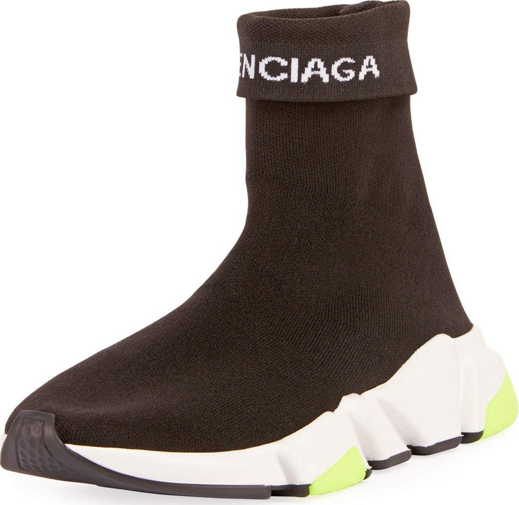 Balenciaga High-Top Fold-Down Stretch Sneakers