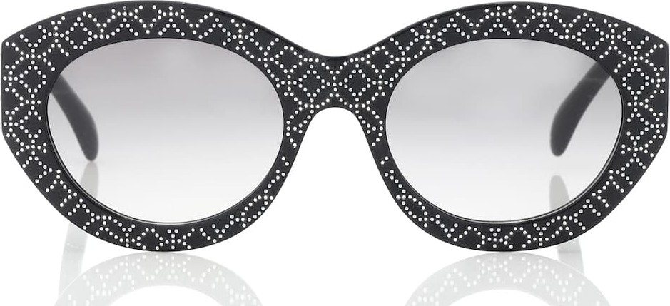 Alaïa Embellished oval sunglasses