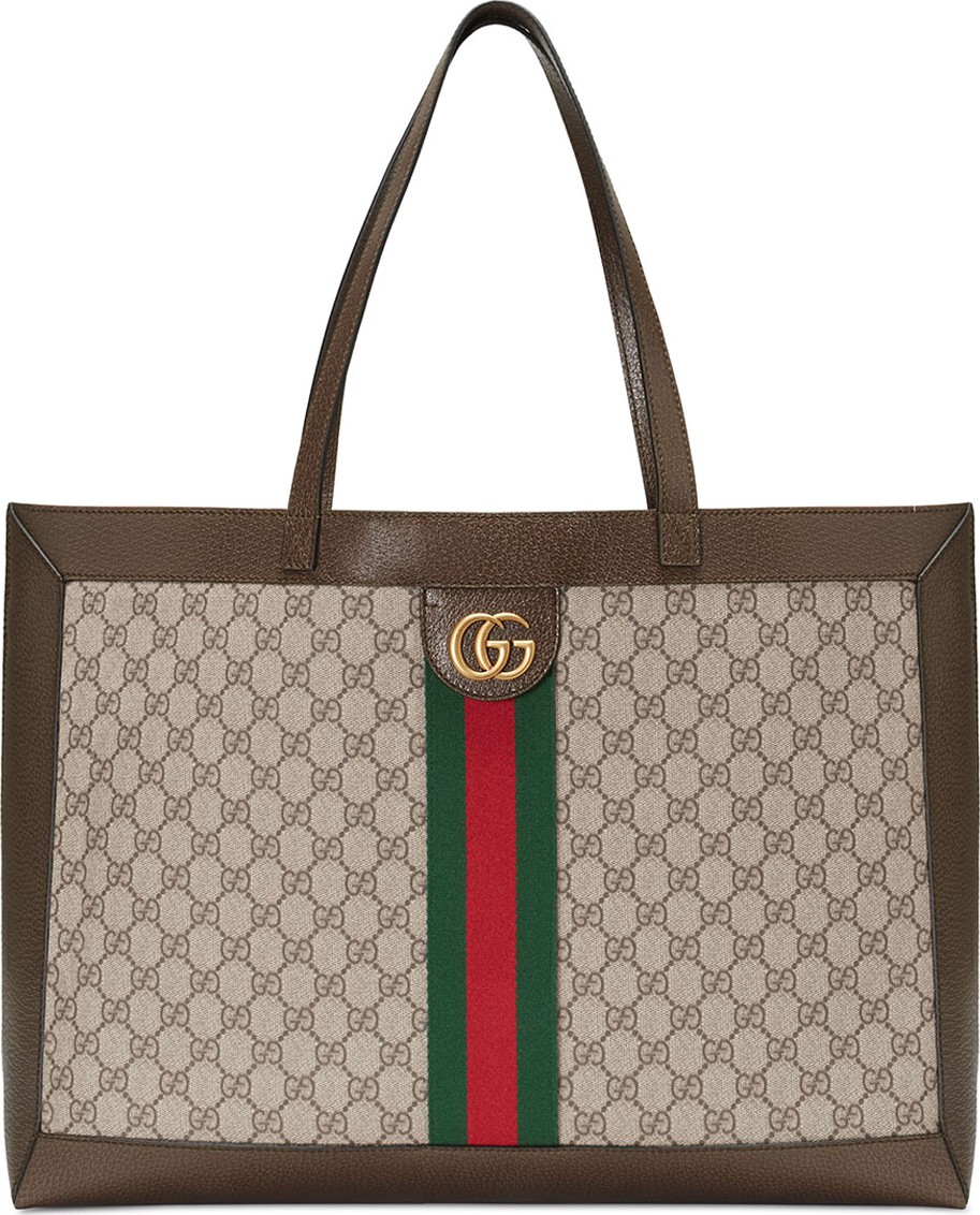 Gucci Ophidia Soft GG Supreme Canvas Tote Bag with Web