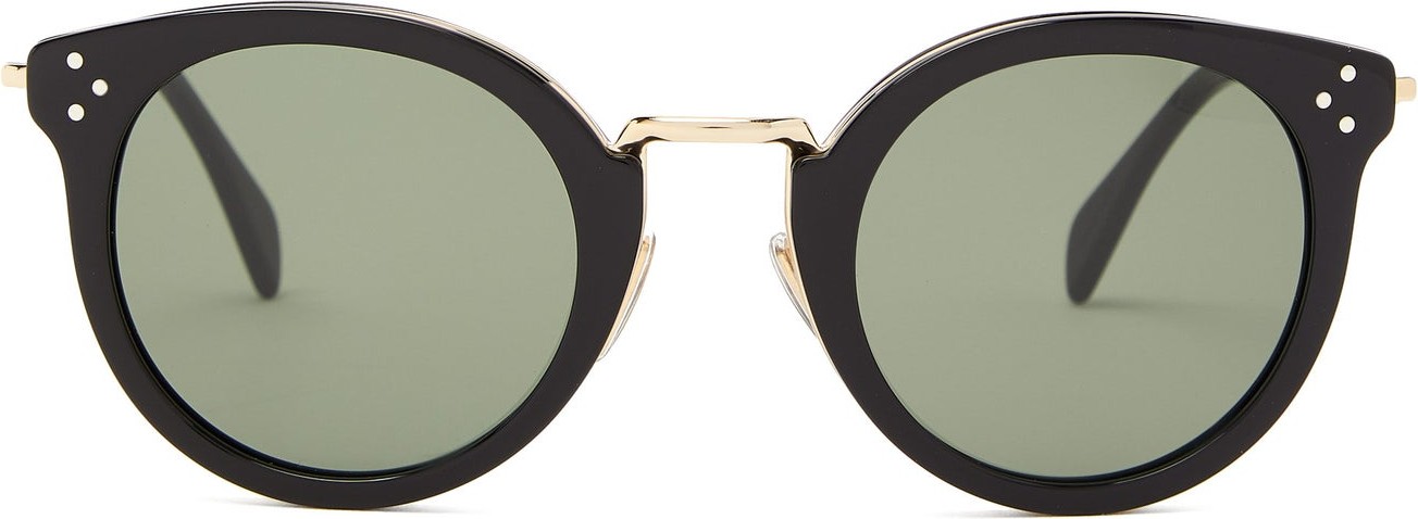 Celine Round acetate and metal sunglasses