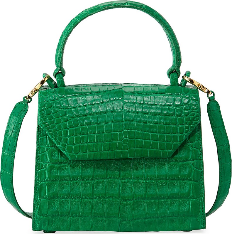 Nancy Gonzalez Crocodile Small Flap Top-Handle Crossbody Bag