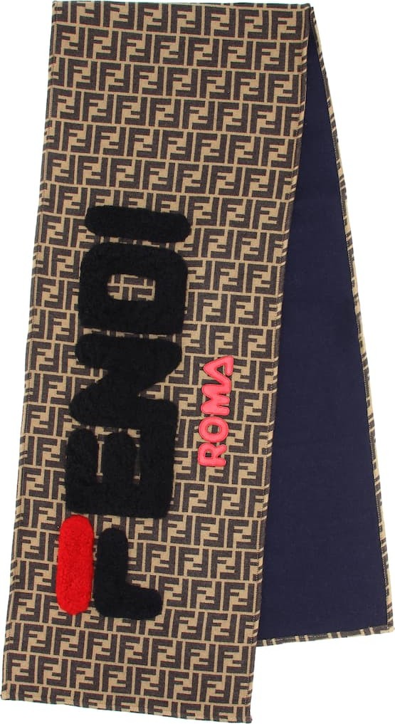 Fendi FENDI MANIA wool and silk scarf