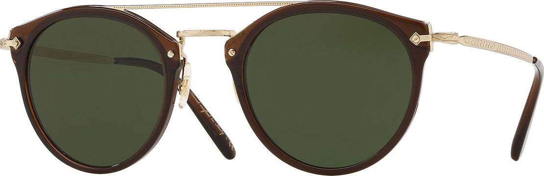 Oliver Peoples Men's Row Remick Round Metal/Acetate Sunglasses