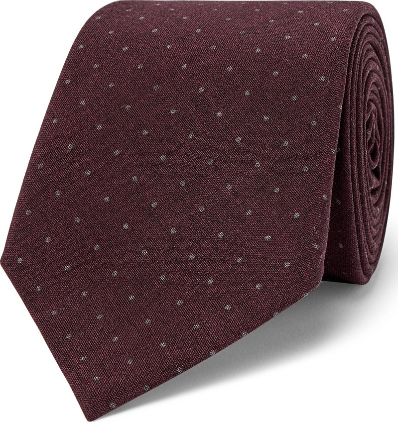Brunello Cucinelli 7cm Polka-Dot Woven Silk Tie