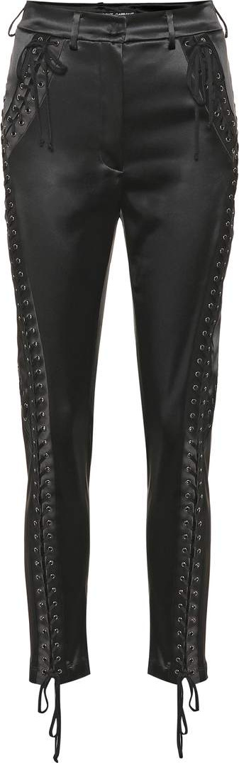 Dolce & Gabbana Lace-up satin skinny pants
