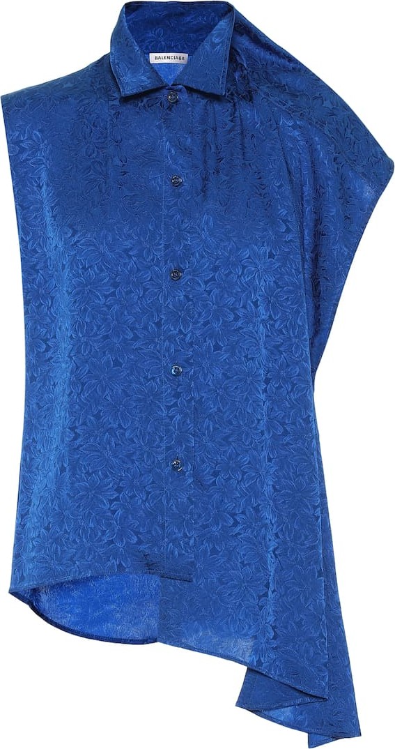 Balenciaga Silk-blend jacquard blouse