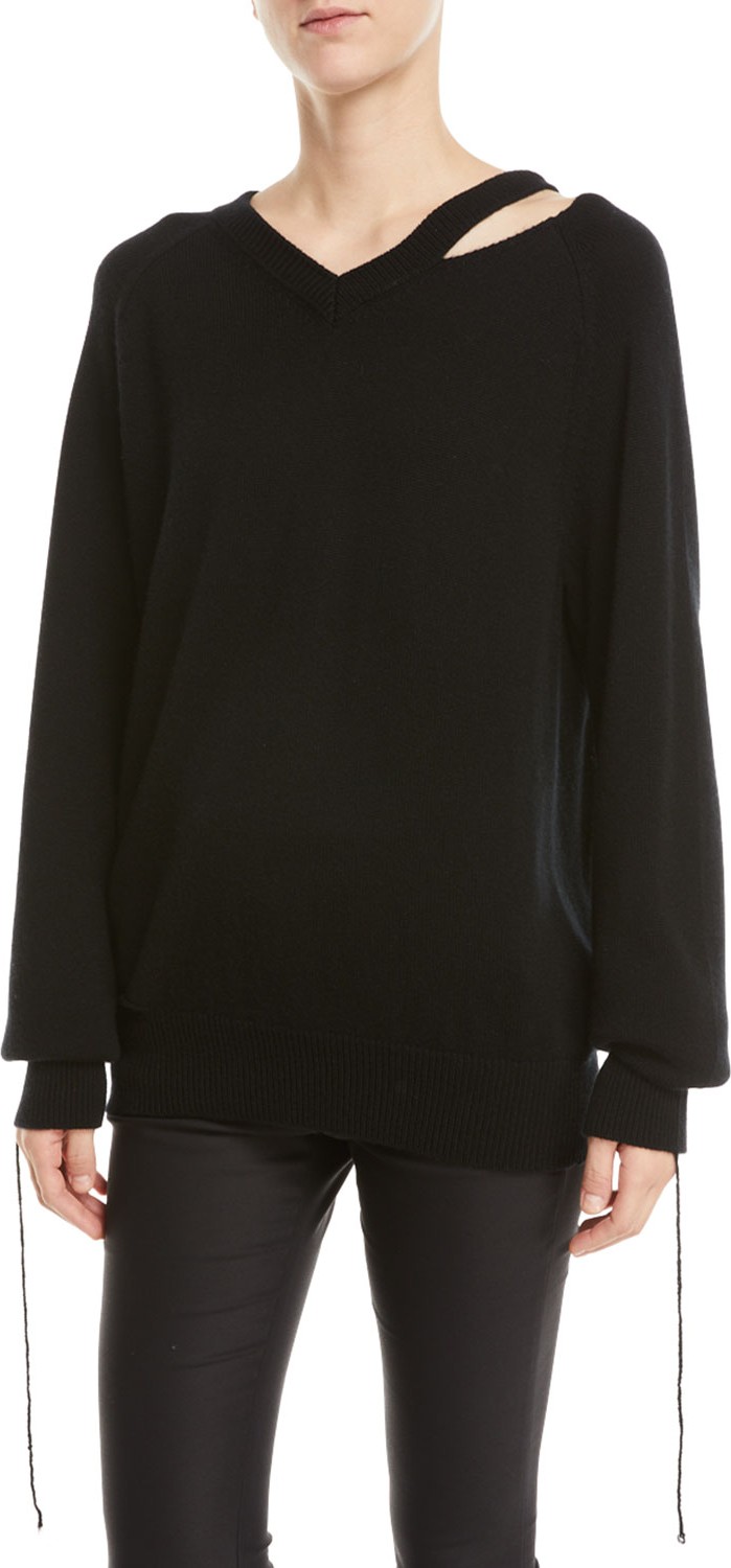 Helmut Lang Slash V-Neck Sweater