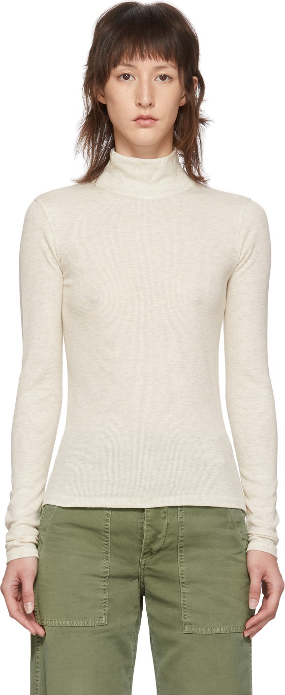 Rag & Bone Off-White Rib Kari Turtleneck