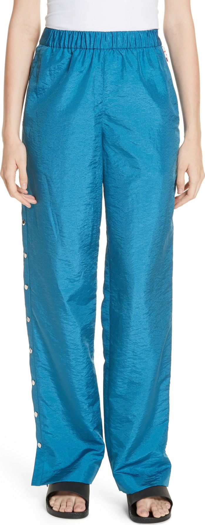 Tibi Side Snap Nylon Track Pants