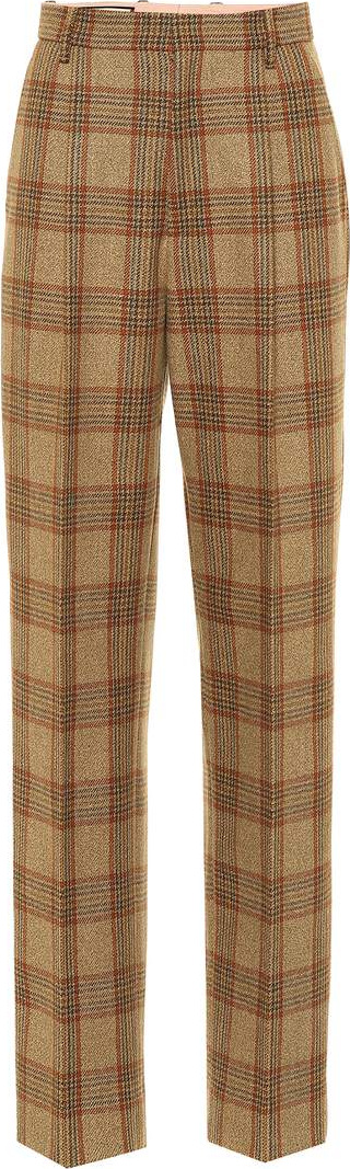 Gucci Plaid wool pants