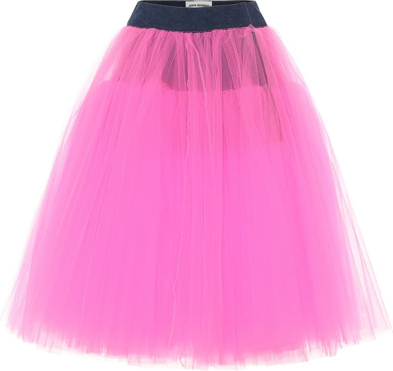 Junya Watanabe Tulle and denim skirt